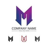vector de plantilla de logotipo de letra m m