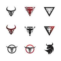 Bull horn logo and symbol template icons app vector