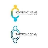 Abstract people logo design.fun people,healthy people,sport,community people symbol vector illustration