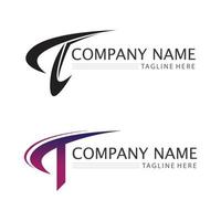 letter T logo image and font T design graphic  vector