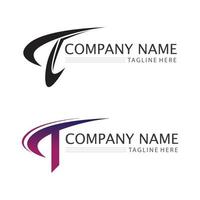 letter T logo image and font T design graphic  vector