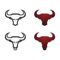 Bull horn logo and symbol template icons app vector