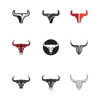 Bull horn logo and symbol template icons app vector