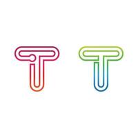 letter T logo image and font T design graphic  vector