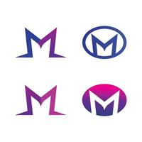 M Letter Logo Template vector set design