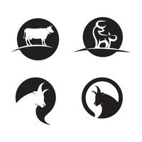 Bull horn logo and symbol template icons app vector