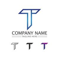 letter T logo image and font T design graphic  vector