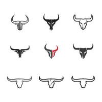 Bull horn logo and symbol template icons app vector