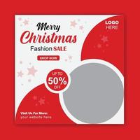 Christmas and New year social media post and ad banner template vector