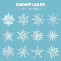 Christmas snowflakes background and seamless pattern design vector