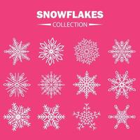 Christmas snowflakes background and seamless pattern design vector