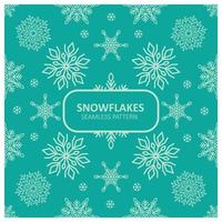 Christmas snowflakes background and seamless pattern design vector