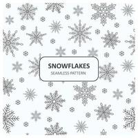 Christmas snowflakes background and seamless pattern design vector