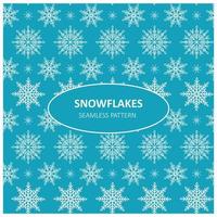 Christmas snowflakes background and seamless pattern design vector