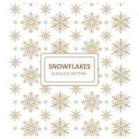 Christmas snowflakes background and seamless pattern design vector