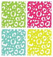 Set of leopard patterns vector