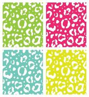 Set of leopard patterns vector