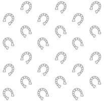 Vector seamless pattern of flat horse shoes