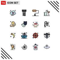 16 Creative Icons Modern Signs and Symbols of role time chemistry hold clock Editable Creative Vector Design Elements