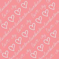 Love text Seamless pattern. Text backgrounds applicable in printing, textiles, art objects, clothing, wallpaper vector