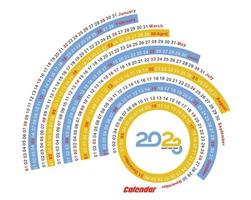 2023 calendario feliz diseño de año nuevo con espacio de su imagen. vector