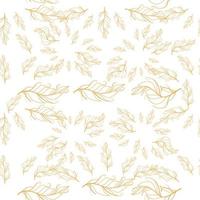 Pastel-colored seamless feather pattern. Seamless background with feathers of bird. vector