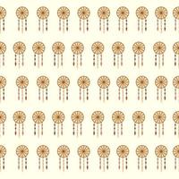 Hand drawn seamless pattern with native american dreamcatcher. vector