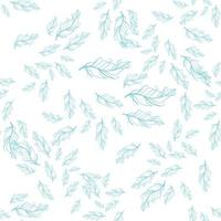 Pastel-colored seamless feather pattern. Seamless background with feathers of bird. vector