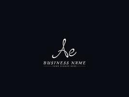 Signature Ae Logo, Creative Ae Signature Letter Logo Icon vector