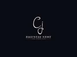 Initials Cj jc Signature Logo, Creative Cj Logo Letter Design vector