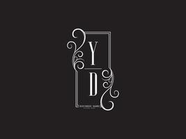 premium yd yd logotipo de lujo carta vector stock