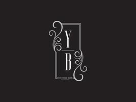 premium yb yb logotipo de lujo carta vector stock