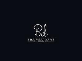 Initial Bd db Signature Logo, Signature Bd Logo Letter Vector