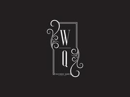 Minimalist Wq Logo Icon, New WQ Luxury Logo Icon Design vector