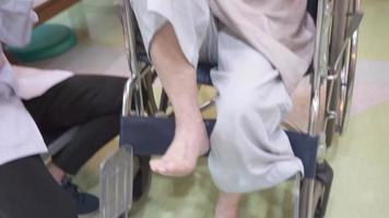 Elderly patients doing physiotherapy in the hospital video