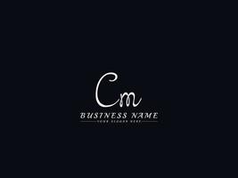 Initials Cm mc Signature Logo, Creative Cm Logo Letter Design vector