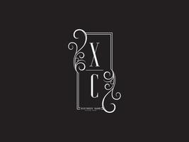 icono del logotipo xc inicial, vector de letra del logotipo de lujo xc único