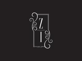 Creative zi iz logotipo de lujo carta diseño de imagen vectorial vector