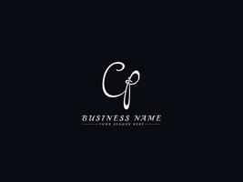 Initials Cp pc Signature Logo, Creative Cp Logo Letter Design vector