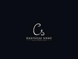 Initials Cs sc Signature Logo, Creative Cs Logo Letter Design vector