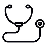 Stethoscope icon, outline style vector