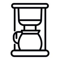 icono de máquina de café doméstica, estilo de contorno vector