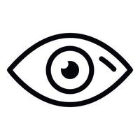 Human eye icon, outline style vector