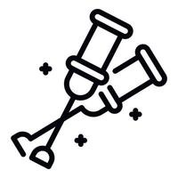 Prosthesis icon, outline style vector