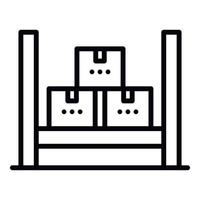 Logistic parcel stack icon, outline style vector