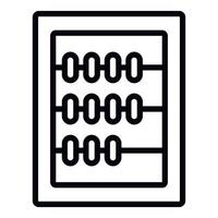 Board calculator icon, outline style vector