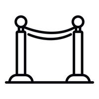 Ceremony barrier icon, outline style vector