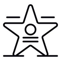 Floor star icon, outline style vector