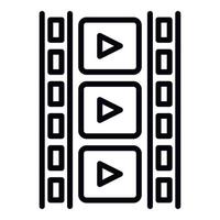 Cinema film icon, outline style vector