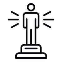 Music award icon, outline style vector